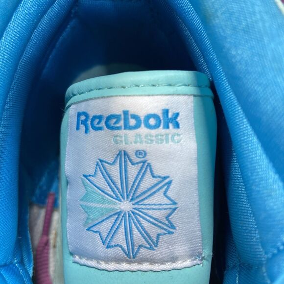 Reebok Girls HI Classic Blue Beam Ultraberry M46776 Sneakers Size 6 Retro Style - Picture 6 of 15